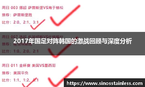 2017年国足对阵韩国的激战回顾与深度分析